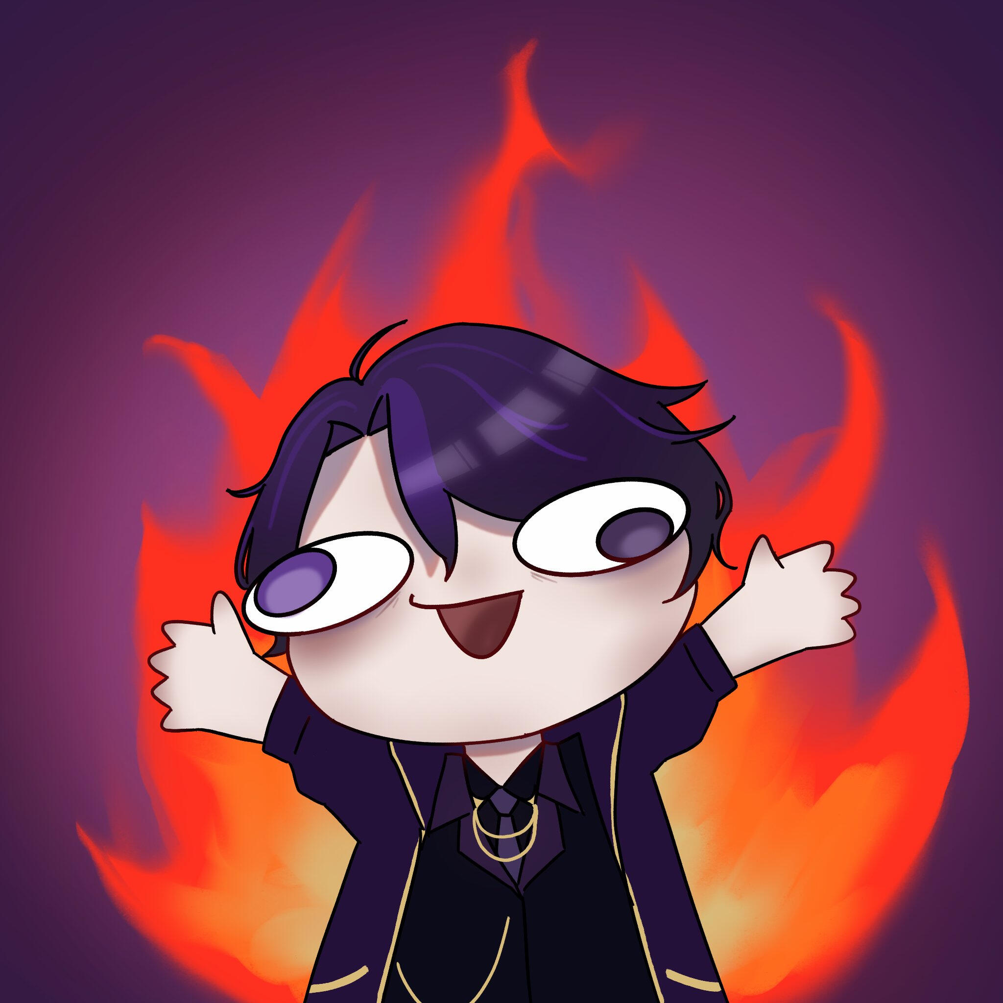 Updated OC Flames Chibi Click to View NullVid's Twitter/X account